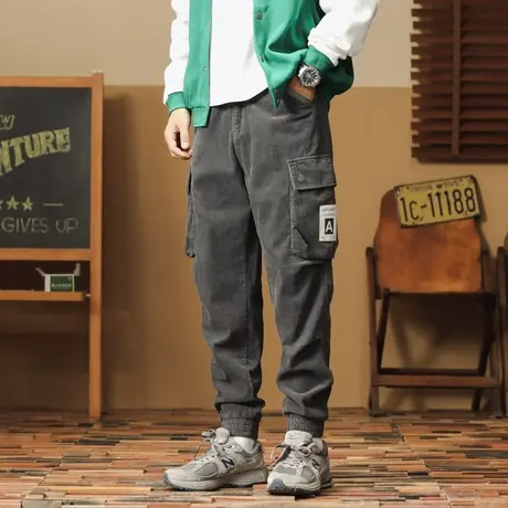 秋冬季时尚男裤潮流水洗男款裤子百搭工装裤男士大码时尚休闲裤商品大图