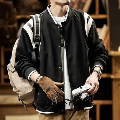 潮流上新美式夹克外套秋冬百搭男装宽松舒适外套保暖长袖外套男商品大图