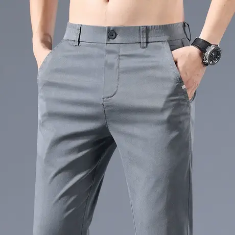 夏季薄款休闲裤男士冰丝正装高端西装裤子高级感商务职业西裤男裤商品大图