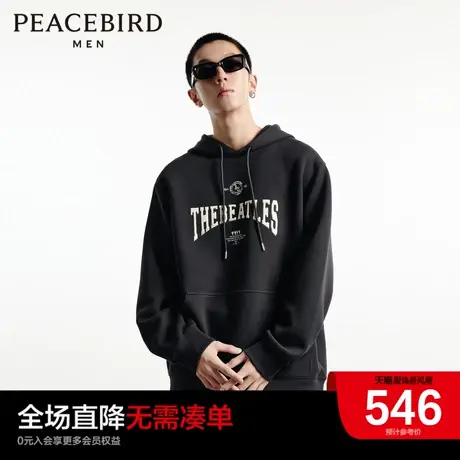 【音乐青年】太平鸟男装秋季新款刺绣阔版卫衣休闲上衣B1CRD3310图片