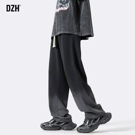 男士美式休闲裤男直筒裤垂感设计感裤子男款2024年春季阔腿裤男裤商品大图