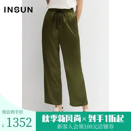 恩裳商场同款春季女装醋酸潮流腰绳设计时尚感运动休闲裤图片