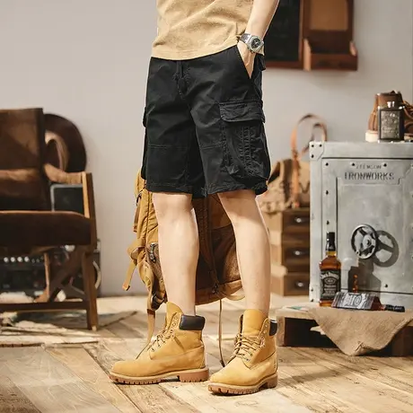 Modi Nick/摩帝尼克男士短裤休闲夏季复古五分裤直筒百搭薄款宽松商品大图