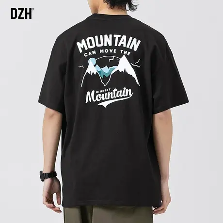 男士印花全棉t恤男短袖潮牌百搭宽松男装2023年新款半袖体恤上衣商品大图