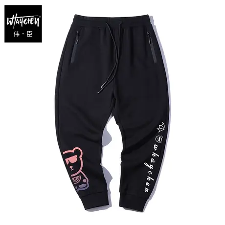 伟臣大码男士加肥加大男裤胖子裤子休闲裤春秋运动裤潮男图案卡通商品大图