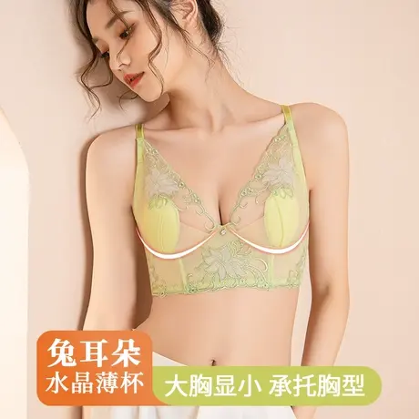 内衣女大胸显小胸性感薄款文胸美背聚拢收副乳防下垂上托胸罩商品大图