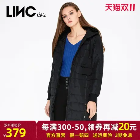 断码清仓LINC金羽杰羽绒服女2023冬新款反季专柜中长款轻薄面包服商品大图
