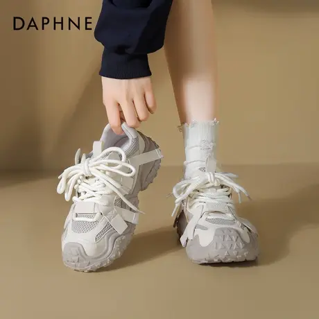 达芙妮厚底老爹鞋女2025新款夏季网面透气登山运动鞋子增高女鞋商品大图