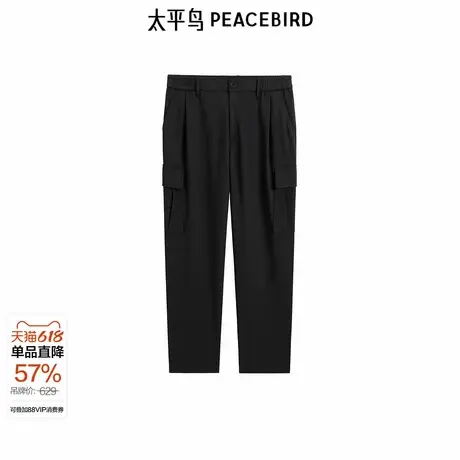 【商场同款】太平鸟男装 休闲男士卫裤工装直筒休闲裤 B1GLE4332图片