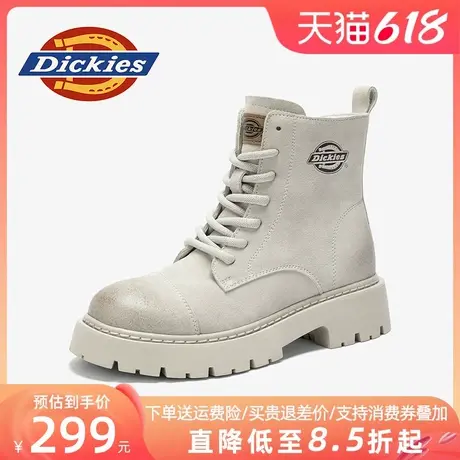 Dickies马丁靴女2025新款女鞋夏季英伦靴子单靴女士厚底复古短靴商品大图