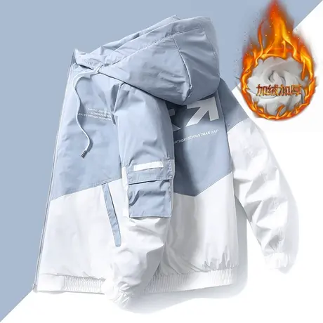 棉衣男士外套冬季2023新款加绒青少年羽绒棉服潮流加厚短款棉袄子商品大图