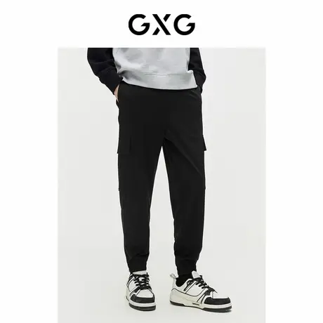 【X】GXG男装宽松口袋工装裤束脚休闲裤透气运动裤百搭2024夏季品商品大图