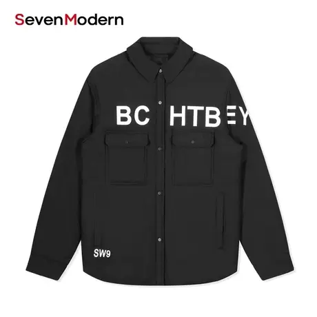 【清仓商场同款】柒牌奥莱男装潮SevenModern复古保暖羽绒服外套图片