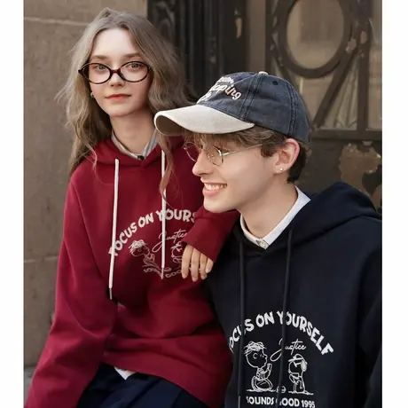 【史努比联名款】唐狮春秋季情侣款时尚百搭超好看连帽卫衣TMTA图片