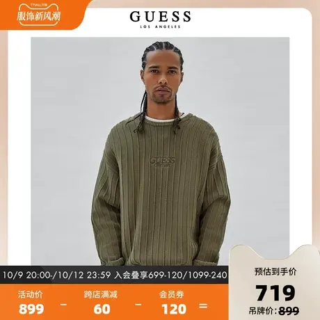 GUESSOriginals23年新款秋男士竖条纹毛衣针织衫-M3BR06Z36Z1商品大图