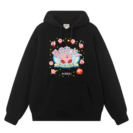 秀洛星之卡比游戏stema周边文字秋连帽男复古美式卫衣外衣服外套商品大图