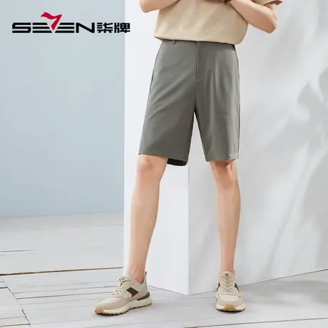 柒牌休闲短裤男2023夏季薄款时尚潮流青年舒适百搭男士直筒男裤子商品大图