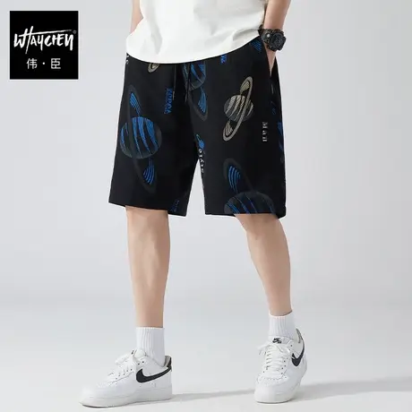 伟臣潮牌大码男装夏季轻薄休闲短裤男胖子加肥加大宽松肥佬五分裤商品大图