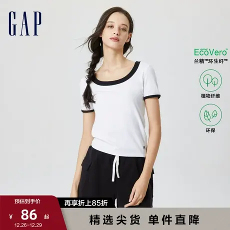 【女友T】Gap女装夏季新款LOGO短袖T恤时尚洋气休闲上衣817342商品大图