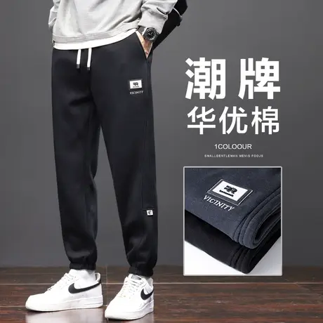 2024新款男生哈伦束脚裤九分春秋款潮牌痞帅休闲裤子春季运动卫裤商品大图