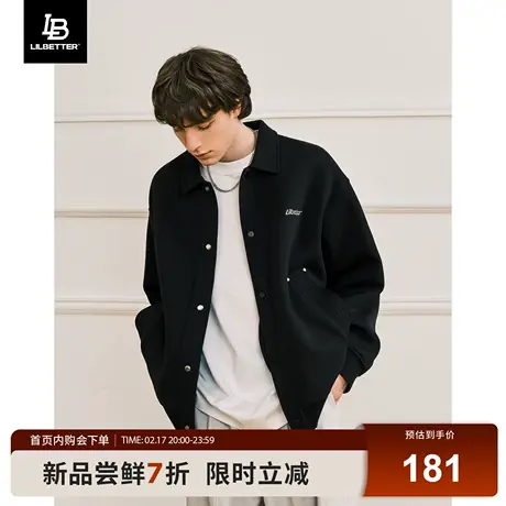 Lilbetter男士针织外套秋季新款上衣百搭宽松衣服休闲翻领夹克LB图片