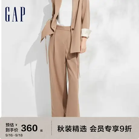 Gap女装秋季2023新款时尚高腰宽松廓形阔腿裤889279休闲裤图片