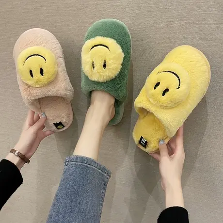 可爱少女心棉拖鞋女2023秋冬新款情侣居家用室内保暖月子毛绒棉拖商品大图