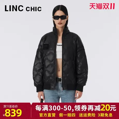 LINCCHIC金羽杰羽绒服女2023年秋冬新款潮酷飞行员夹克Y23802062商品大图