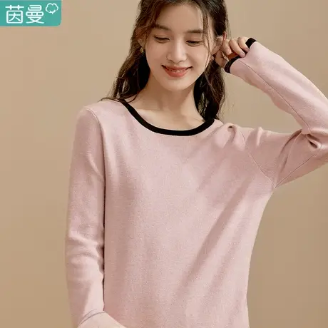 茵曼官方旗舰店女装2022冬季新款休闲宽松显瘦文艺套头长袖毛衣图片