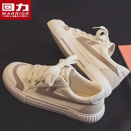 回力小白鞋女夏季薄款透气运动板鞋女夏韩版百搭白色低帮帆布鞋女商品大图