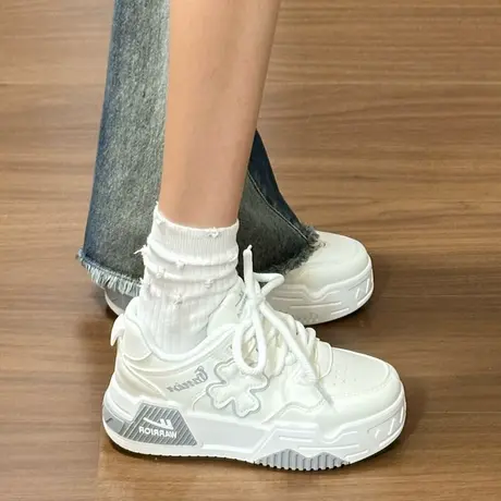 回力女鞋板鞋女款2025新款夏季厚底增高小白鞋女轻便休闲百搭鞋子图片