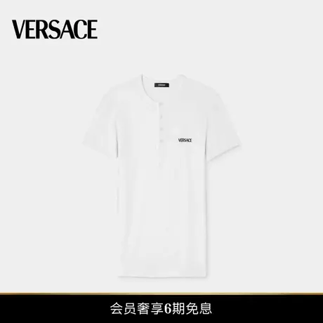 【6期免息】VERSACE/范思哲 男士Logo罗纹T恤商品大图