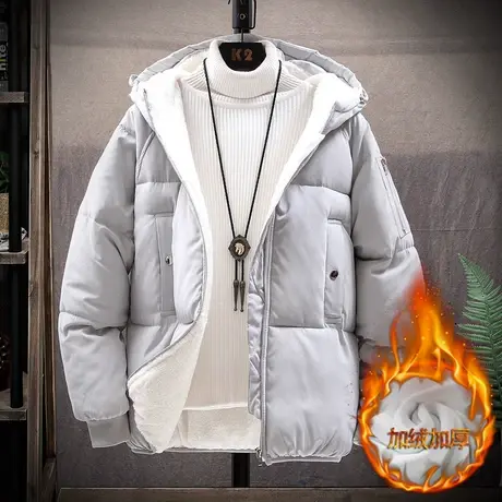 2023新款男士棉衣服韩版潮流宽松加厚棉袄棉服秋冬季男装加绒外套图片