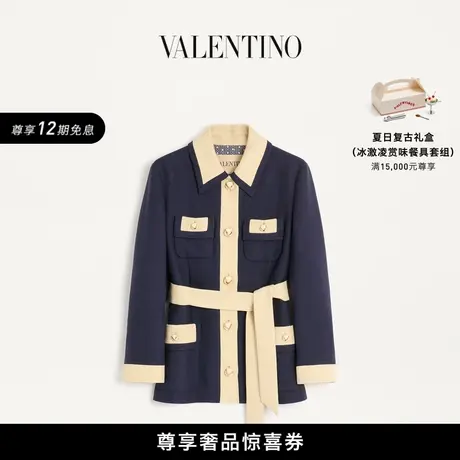 [早秋新品][礼物]华伦天奴VALENTINO女士一体式腰带大衣图片