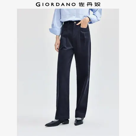 佐丹奴裤子女装纯棉灯芯绒一字口袋梭织休闲长裤 05414674商品大图