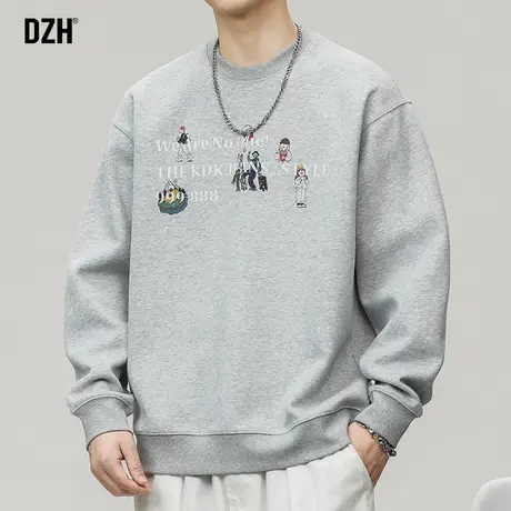 男士重磅长袖卫衣男外套秋季潮牌休闲男装2023新款上衣男款体恤衫商品大图