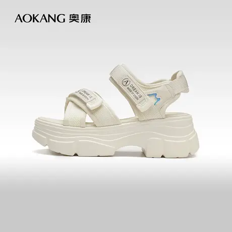 【门店发货】奥康女鞋 2023夏季新款运动凉鞋松糕底休闲沙滩鞋图片