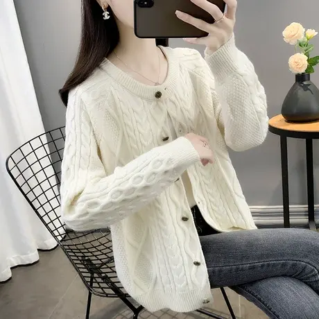 秋季女士毛衣外套2023年新款爆款初秋针织开衫女装上衣春秋款百搭商品大图