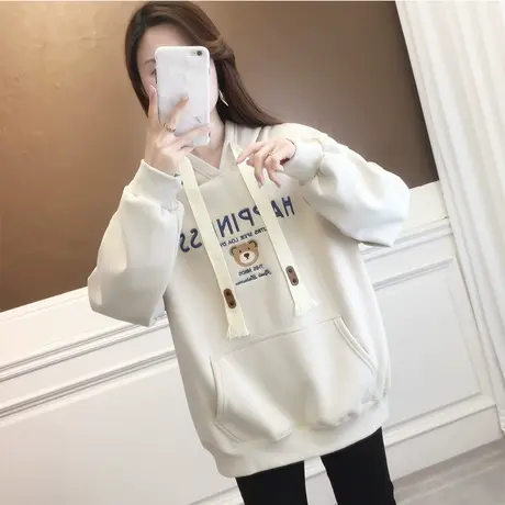 卫衣女秋冬季韩版宽松大码设计感小众加绒加厚百搭学生小个子外套商品大图