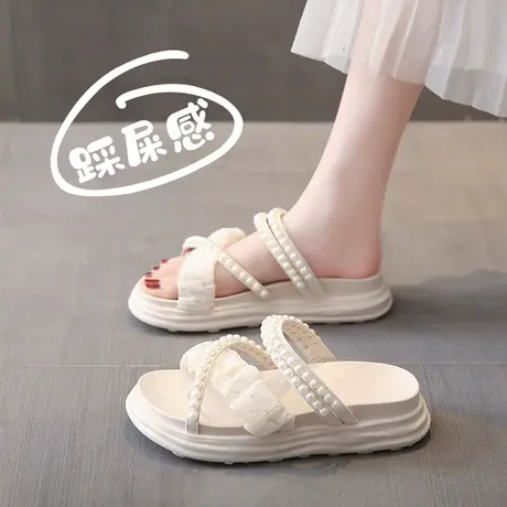 踩屎感超软底凉鞋女仙女风大码41一43两穿凉拖鞋2023新款夏季孕妇商品大图