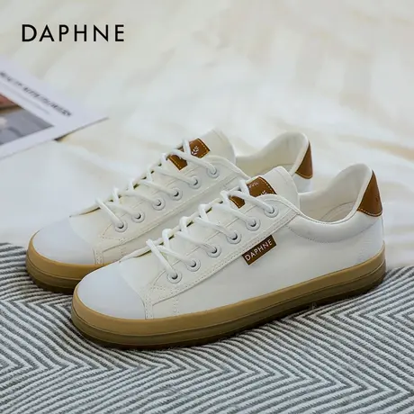 达芙妮小白鞋女鞋子女2022年冬季新款女鞋帆布鞋女板鞋女滑板鞋女商品大图