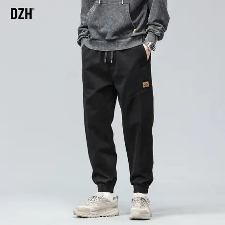 男士痞帅男裤子男款纯棉休闲裤宽松束脚裤男裤秋冬2024新款工装裤商品大图