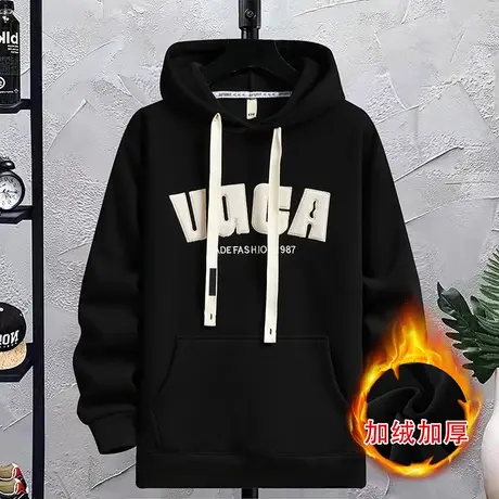 秋冬季连帽卫衣12男孩13初高中学生14加绒加厚15岁大童冬装上衣16商品大图