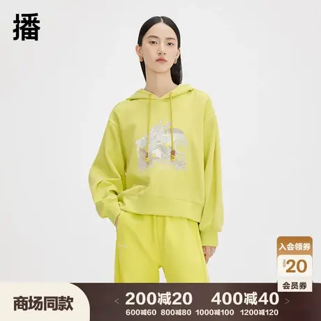 播连帽卫衣女商场同款史迪奇联名系列宽松印花套头上衣BDQ4VD1502商品大图