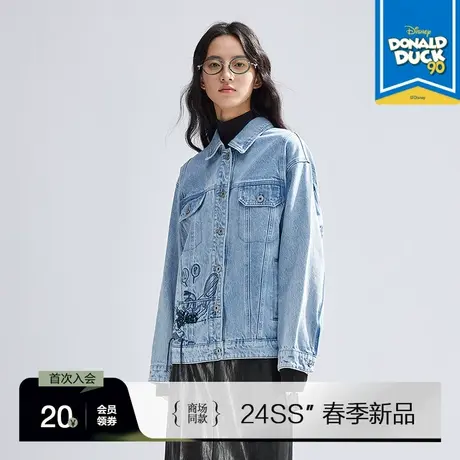 【迪士尼唐老鸭联名】播牛仔外套女商场同款短款夹克BDR1WD0217商品大图