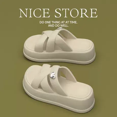 高级感拖鞋女夏季外穿时尚2024新款网红超火松糕厚底防滑休闲凉拖图片