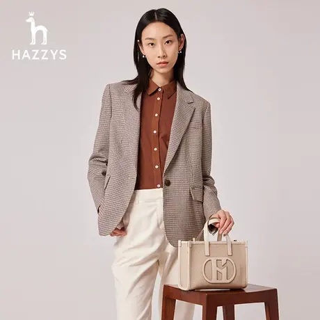 【商场同款】Hazzys哈吉斯学识包女新款单肩托特包休闲手提斜挎包商品大图