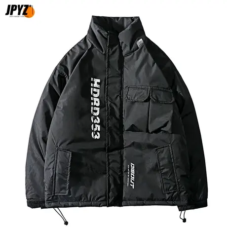 棉衣男士外套2021年新款潮流加绒加厚棉袄青少年潮牌秋冬季棉服商品大图