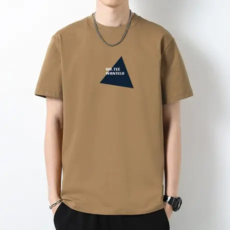 230g重磅纯棉短袖t恤男宽松夏季液氨长绒棉全棉半袖潮流印花体恤商品大图