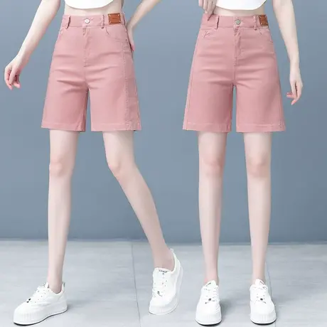 休闲五分裤女夏季高腰时尚简约西装短裤2023新款直筒百搭韩版中裤图片